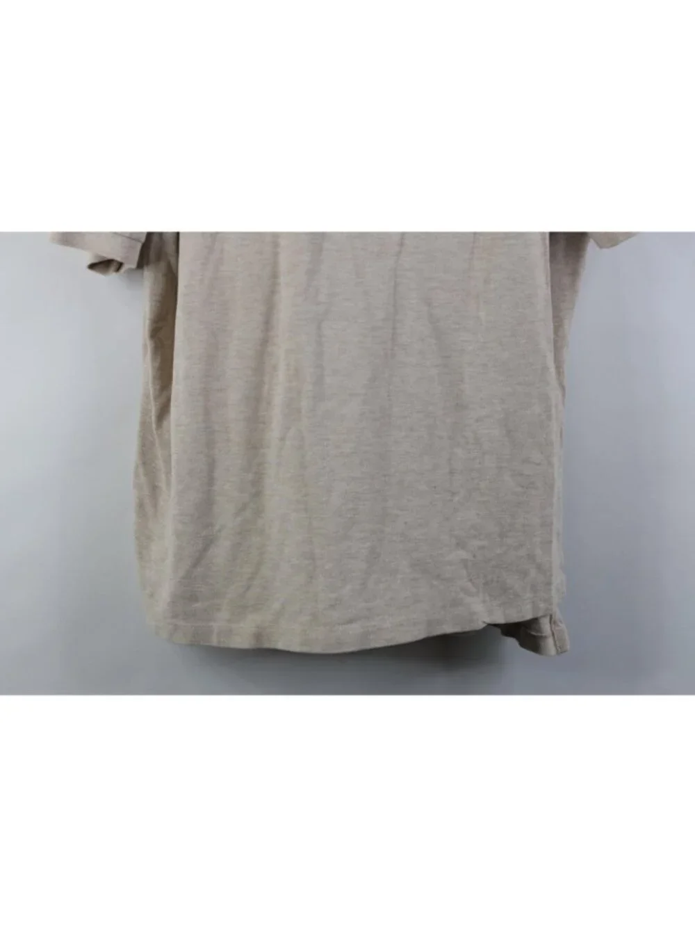 Vtg 90s Ralph Lauren Mens Large Pique Cotton Knit Golf Polo Shirt Oatmeal Brown